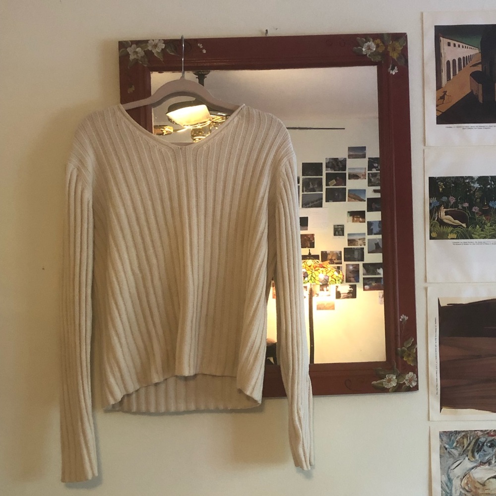 cozy cream knit sweater